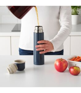 فلاسک استیل وکیوم ایکیا رنگ سرمه ای