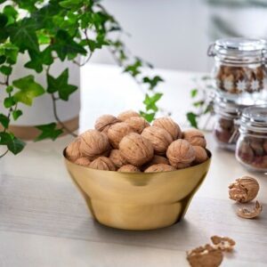 کاسه سرو فلزی ایکیا برنجی رنگ 18x8 سانتی متر مدل AROMATISK