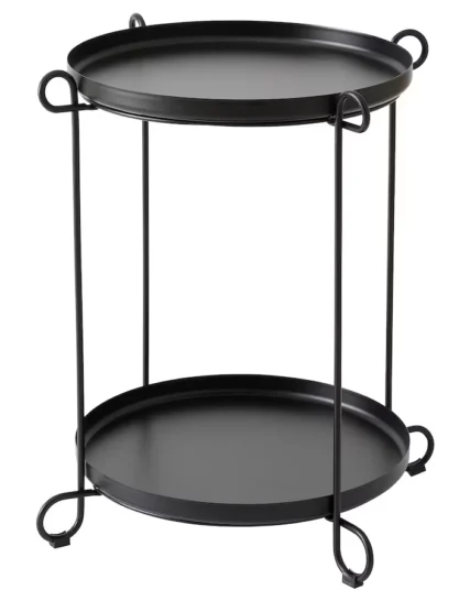 میز کنار مبلی مشکی ایکیا مدل LIVELYCKE