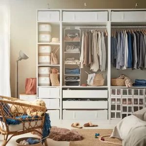 جعبه کفش سفید ایکیا مدل SKUBB