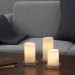 مجموعه 3 عددی شمع LED ایکیا مدل ÄDELLÖVTRÄD
