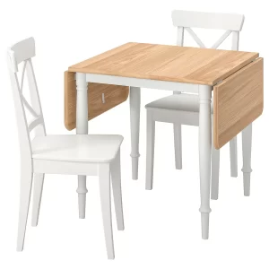 میز و 2 صندلی با روکش بلوط سفید ایکیا مدل DANDERYD / INGOLF
