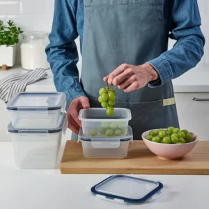 ظرف غذا دربدار ست 4 عددی پلاستیکی ایکیا مدل IKEA 365+