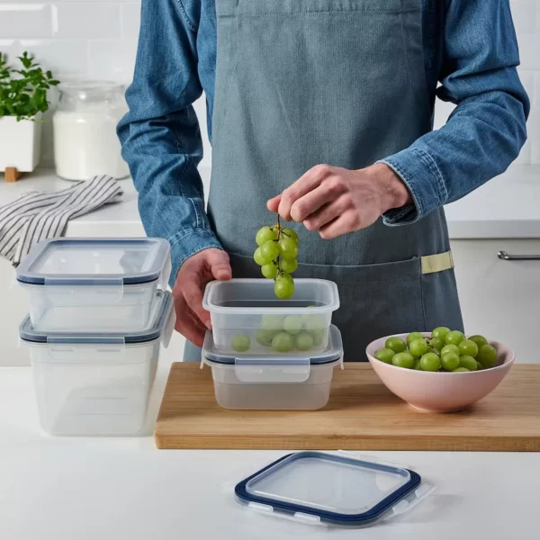 ظرف غذا دربدار ست 4 عددی پلاستیکی ایکیا مدل IKEA 365+