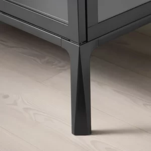کابینت درب شیشه ای آنتراسیت ایکیا مدل MILSBO