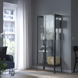 کابینت درب شیشه ای آنتراسیت ایکیا مدل MILSBO