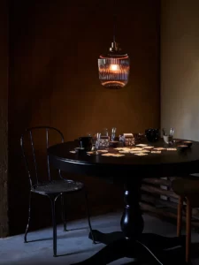 لوستر شیشه شفاف برنجی/خاکستری ایکیا مدل SOLKLINT