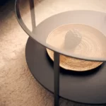 میز قهوه خوری مشکی قهوه ای ایکیا مدل VITTSJÖ