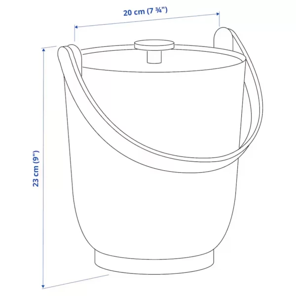 سطل درب دار آشپزخانه 4 لیتری ایکیا مدل FARMARKVAST