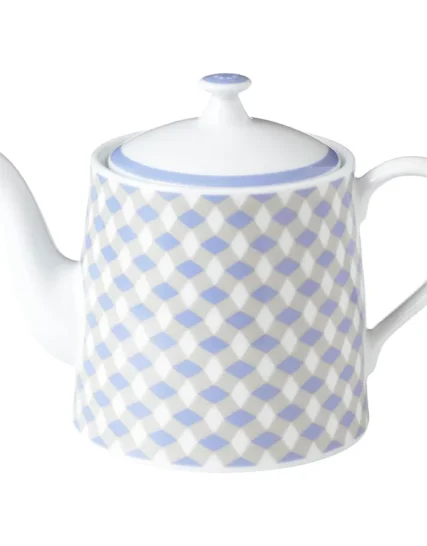 قوری سفید و آبی ایکیا مدل GOKVÄLLÅ