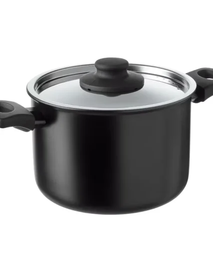 قابلمه درب دار مشکی 3 لیتری ایکیا مدل HEMLAGAD