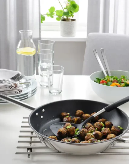 ماهیتابه با روکش استیل نچسب ایکیا مدل IKEA 365+