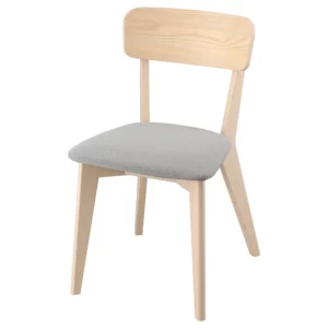 صندلی چوبی با روکش خاکستری ایکیا مدل LISABO