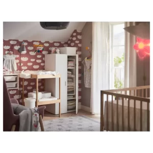 میز تعویض نوزاد ایکیا راش/سفید مدل SNIGLAR