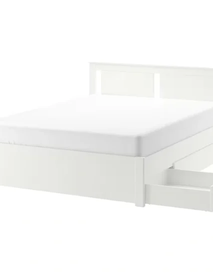 قاب تخت با 2 کشو سفید ایکیا مدل SONGESAND