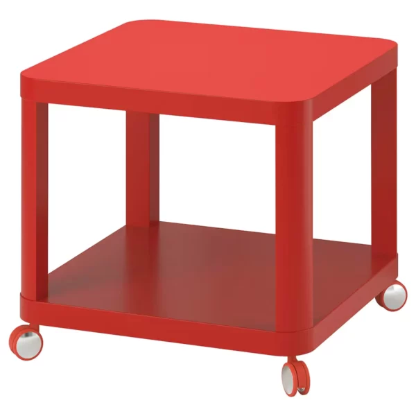 میز کناری چرخدار قرمز ایکیا مدل TINGBY