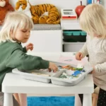 دراور کودک با جعبه و سینی ایکیا چند رنگ مدل TROFAST