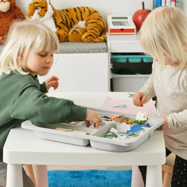 دراور کودک با جعبه و سینی ایکیا چند رنگ مدل TROFAST