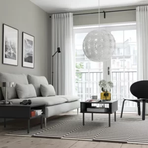 میز کناری مشکی ایکیا مدل TUNSTA