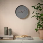 ساعت دیواری خاکستری-صورتی ایکیا مدل BONDTOLVAN