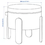 پوف با محل نگهداری بژ ایکیا مدل FÖRLUNDA