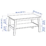 میز جلو مبلی قهوه ای ایکیا مدل LUNNARP