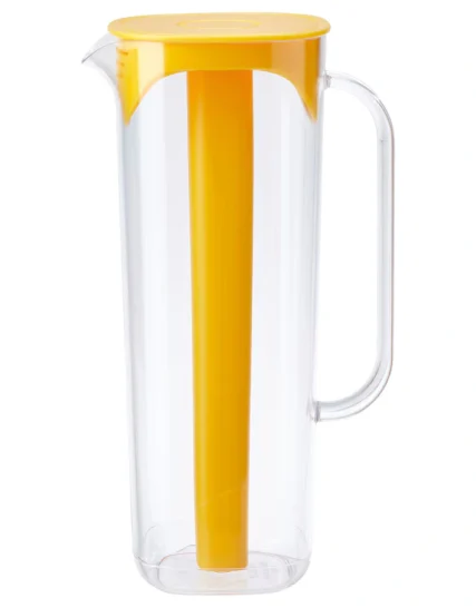 پارچ با درب ایکیا شفاف/زرد مدل MOPPA