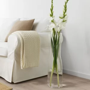 گلدان شیشه ای شفاف ایکیا مدل TIDVATTEN