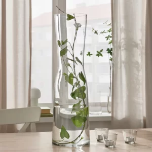گلدان شیشه ای شفاف ایکیا مدل TIDVATTEN