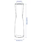 گلدان شیشه ای شفاف ایکیا مدل TIDVATTEN