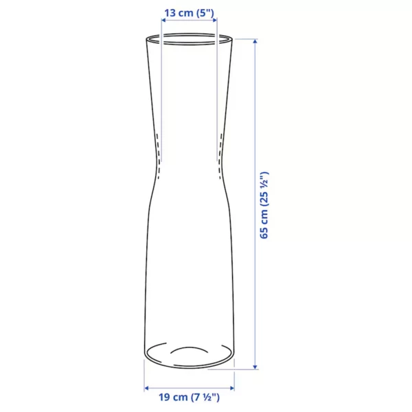 گلدان شیشه ای شفاف ایکیا مدل TIDVATTEN