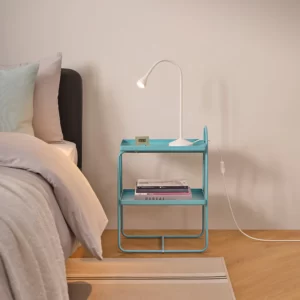 میز کنار تخت آبی فیروزه ای ایکیا مدل HATTÅSEN