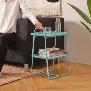میز کنار تخت آبی فیروزه ای ایکیا مدل HATTÅSEN