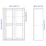 کابینت درب شیشه ای سفید ایکیا مدل HAVSTA