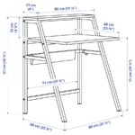 میز سفید ایکیا سایز 80x60 مدل MITTPLAN