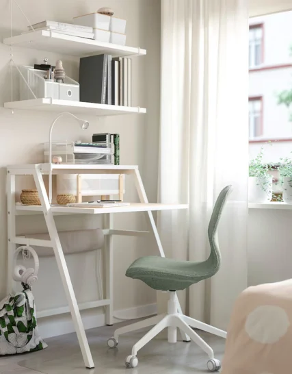 میز سفید ایکیا سایز 80x60 مدل MITTPLAN