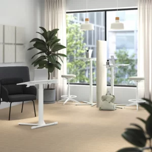 میز لپ تاپ چرخ دار سفید ایکیا مدل MITTZON