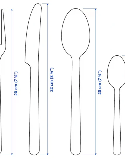 سرویس قاشق و چنگال 24 تکه ایکیا استیل ضد زنگ مدل IKEA 365+
