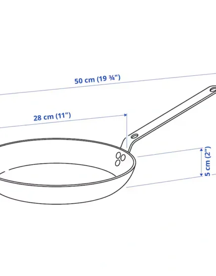 ماهیتابه فولاد کربنی سایز 28 ایکیا مدل VARDAGEN