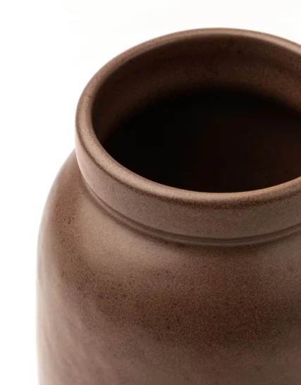 گلدان قهوه ای سرامیکی ایکیا مدل MÄVINN