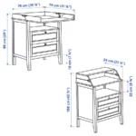 میز تعویض کودک کشودار ایکیا خاکستری مدل SUNDVIK