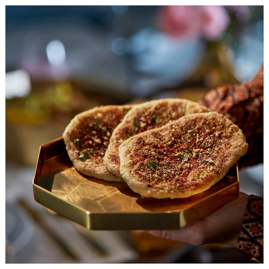 سینی سرو طلایی رنگ ایکیا مدل GOKVÄLLÅ