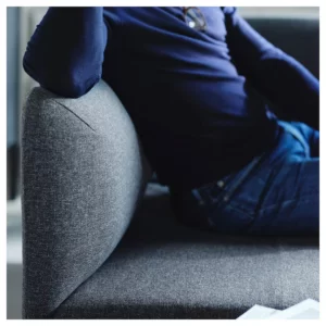 مبل ال مدولار 2 نفره ایکیا خاکستری تیره/فلزی تیره مدل LILLEHEM