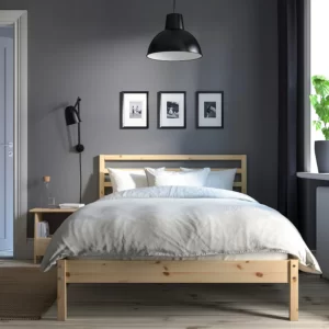 قاب تخت چوب کاج ایکیا سایز 120x200 مدل TARVA