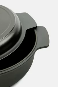 سرخ کن و ماهیتابه چدنی 2 در 1 چیبو مشکی