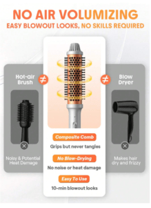 برس حرارتی SHEGLAM HAIR It-Curl برس فر کننده مو 38 میلی متر