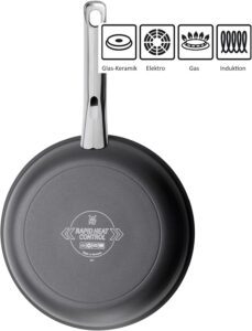 ماهیتابه نچسب WMF Steak Profi هسته آلومینیومی دسته استیل ضد زنگ مشکی سایز 24 سانتیمتر