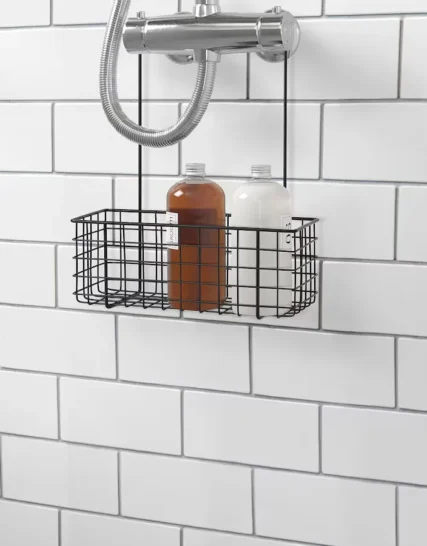 سبد آویز مشکی 31x12x40 سانتی متر ایکیا مدل BLECKSJÖN