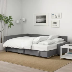 مبل ال تختخواب شو خاکستری تیره ایکیا مدل FRIHETEN / KLAGSHAMN
