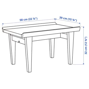 میز کناری بلوط 58x39 سانتی متر ایکیا مدل GUTTANE